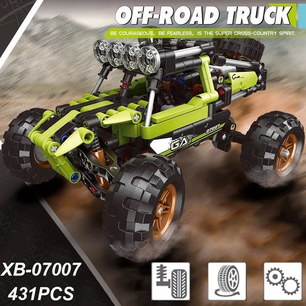 Blocks Toy Green Off-Road Truck (Lego Compatible Bricks) - Great Price Carousel 1