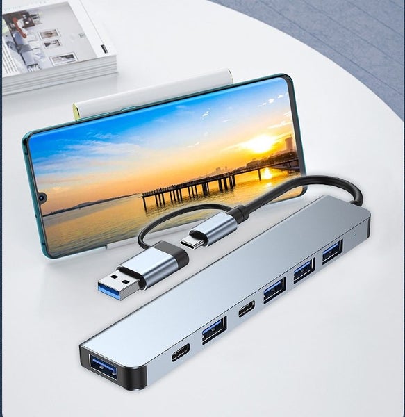 7 in 1 Type C Docking Station USB C Hub Splitter Adapter #AE202 Carousel 5