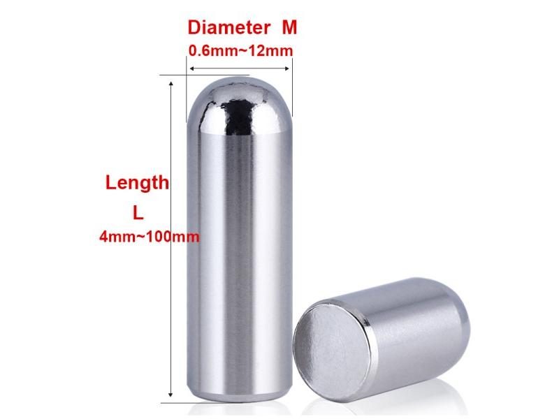 M2 M12 Round Head Cylindrical Pin Positioning Pin Shaft Pin 304Stainless Steel Carousel 1