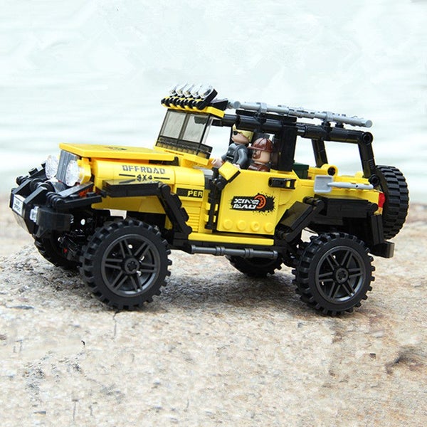 Blocks Toy Yellow Offroad Adventure Jeep (Lego Compatible Bricks) - Great Price Carousel 2