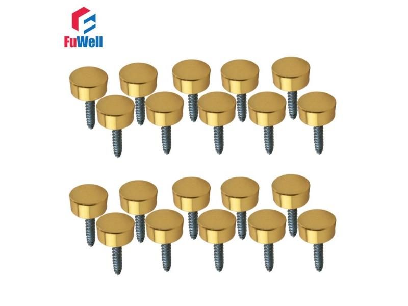 20pcs 12mm X 5mm Copper Caps Decorative Mirror Nails 12mm Cap Diameter Mirror Carousel 1