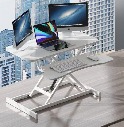 Height Adjustable desk Workspace Riser Sit Stand desk (desktop ) 950x400 mm Carousel 1