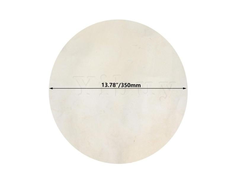 Yibuy 35cm Beige Diameter Goat Skin Head Goatskin Round For Bongo Shaman Drums Carousel 1