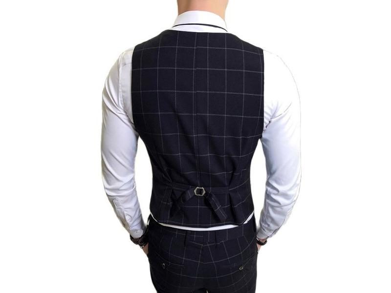 Fashion Brands Male Suit Vests Business Wedding Dresses Tops Men Slim Fit Male Carousel 2