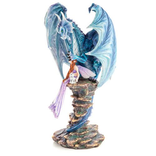 Blue Fairy Keeper Dragon Figurine Carousel 3