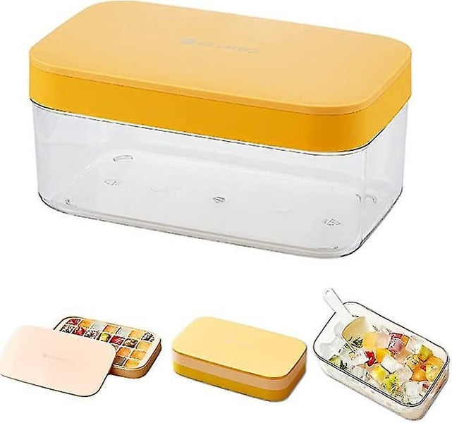 Ice Cube Tray With Lid And Bin Food-grade Silicone Ice Maker 28 Grids Ice Cube M Carousel 1