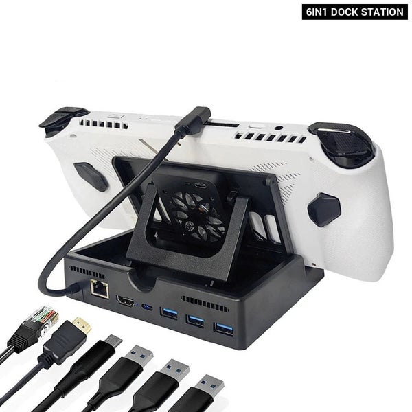 Asus Rog Ally Docking Station with Cooling Fan Hdmi 2.0 4k 60hz Foldable Stand Carousel 1