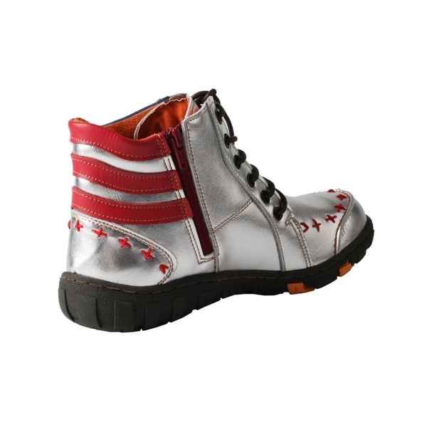 Womens Metallic Stripe Patchwork Hand-stitched Casual Sports Gold And Silver ... Carousel 2