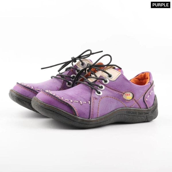 Hand Stitching Leather Womens Sneaker Carousel 1
