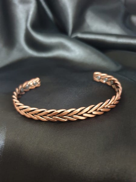 Solid Copper Braided Bangle Carousel 1