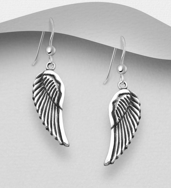 Angel Wings Earrings in Sterling Silver Carousel 1
