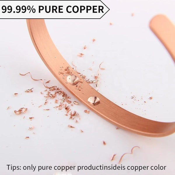 Copper band 100% solid Copper bracelet 8 Magnets celtic dragon Carousel 13