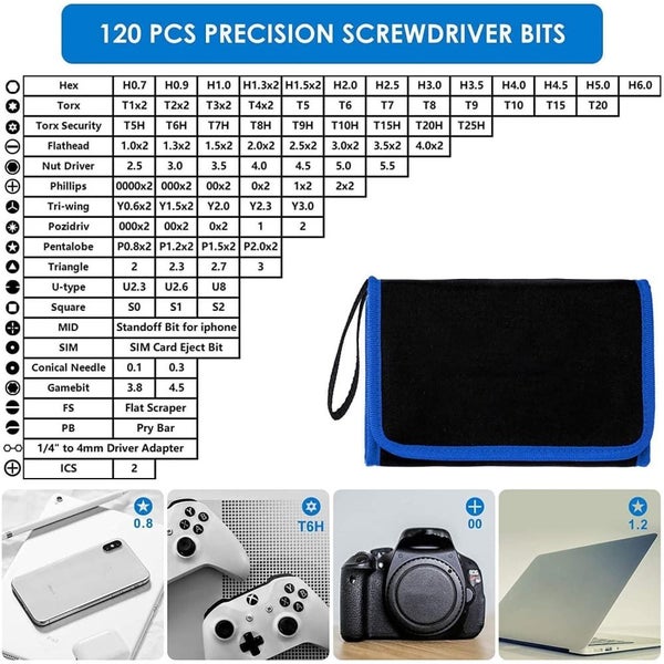 142 In 1 Precision Screwdriver Set Magnetic Screwdriver Bit Kit For Pc And Ph... Carousel 2