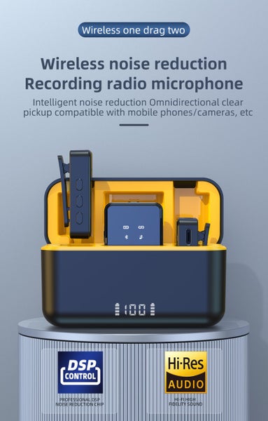 SX12 Noise Cancelling Wireless Lavalier Microphone With Two Mics Carousel 2