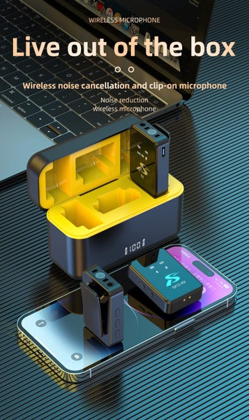 SX12 Noise Cancelling Wireless Lavalier Microphone With Two Mics Carousel 6