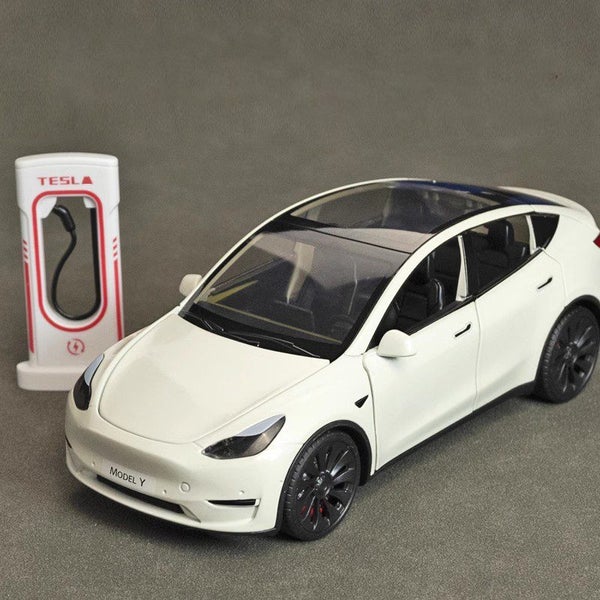 1:24 Model Y Model 3 Model S Alloy Die Cast Toy Car Model Sound and Carousel 2