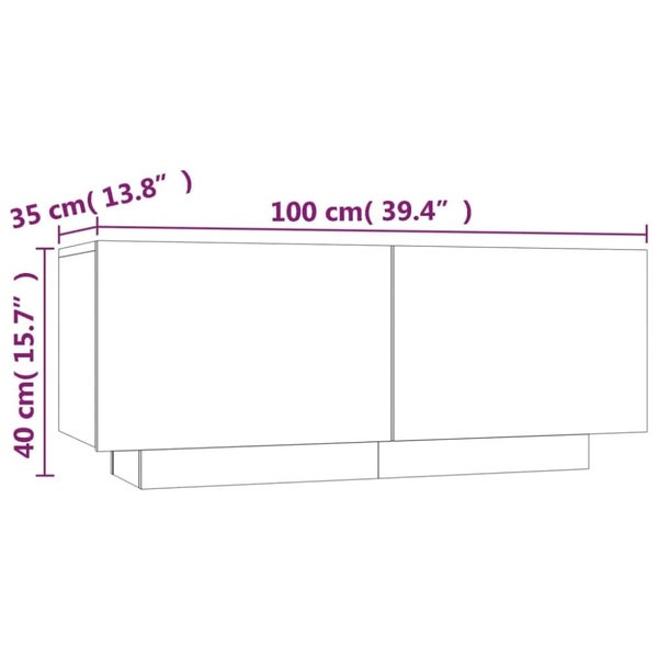 Tv Cabinet Brown Oak 100x35x40 Cm Engineered Wood Nopiok Carousel 2