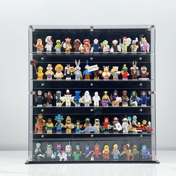 BrickFans Premium 5-Tier Wall Mounted Display Cases for Lego Minifigures - 12... Carousel 1