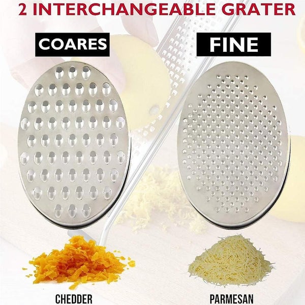 Cheese Grater With Food Storage Container And Lid Vegetable Chopper,perfect For Carousel 2