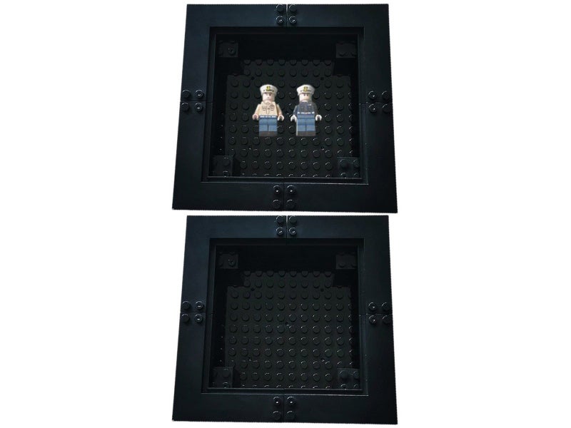 2X Small DIY Building Block Figures Display Blocks Frame Compatible with LEGO Carousel 1