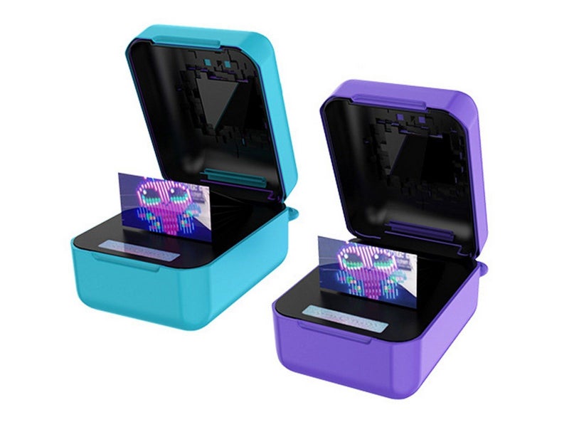 2Pcs Silicone Case for Bitzee Interactive Digital Pet with Lanyard - Blue+Purple Carousel 1