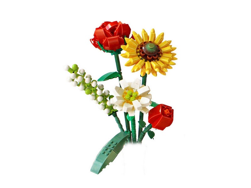 Flowers Bouquet Building Blocks Set Bricks Toys Home Decor Style 3 Carousel 2