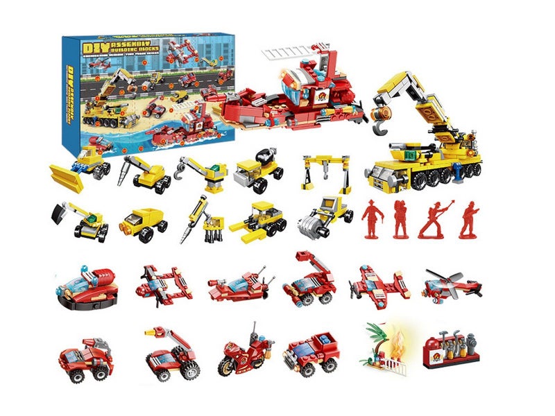 Engineering Vehicle Building Blocks Toy Blind Box Carousel 1