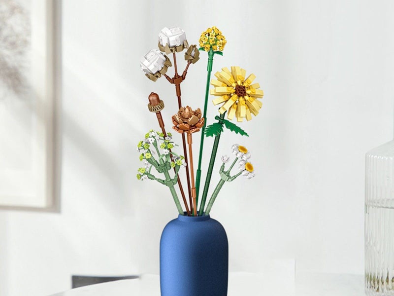 DIY Flowers Bouquet Building Blocks Toys Kit Bricks Toys Home Decoration Style 1 Carousel 2