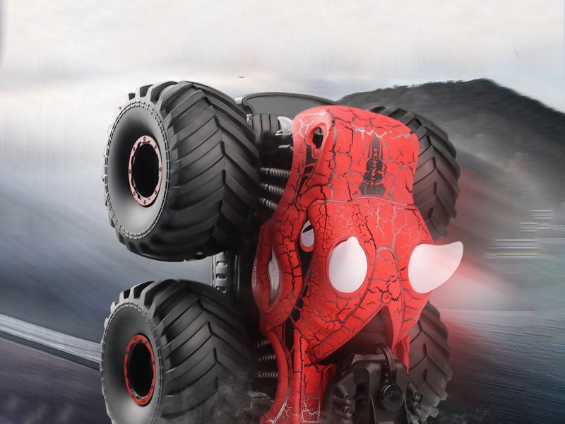 Dinosaur Toys RC Stunt Car 360 Degree Rolling Twister with Light Red Carousel 3
