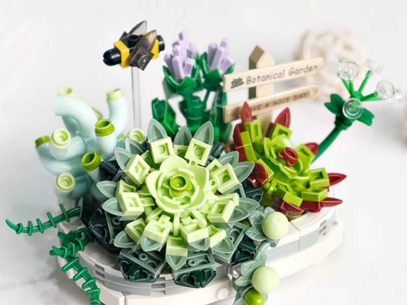 Bonsai Flowers Building Blocks Set Bricks Toys Home Decor Style 1 Carousel 2