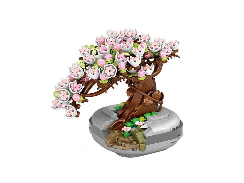 Bonsai Flowers Building Blocks Set Bricks Toys Home Decor Style 2 Carousel 1