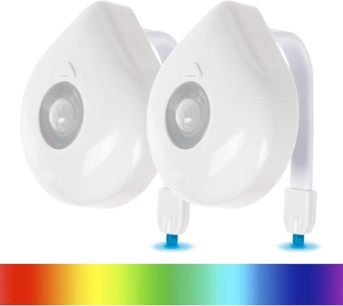 Toilet Bowl Light Night Motion Sensor Activated Device Ultra Slim Flexible Nig Carousel 1