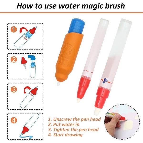 70X100CM Doodle Children Water Drawing Toys ing Mat Water Pen Molds Kit Kid Educ Carousel 5
