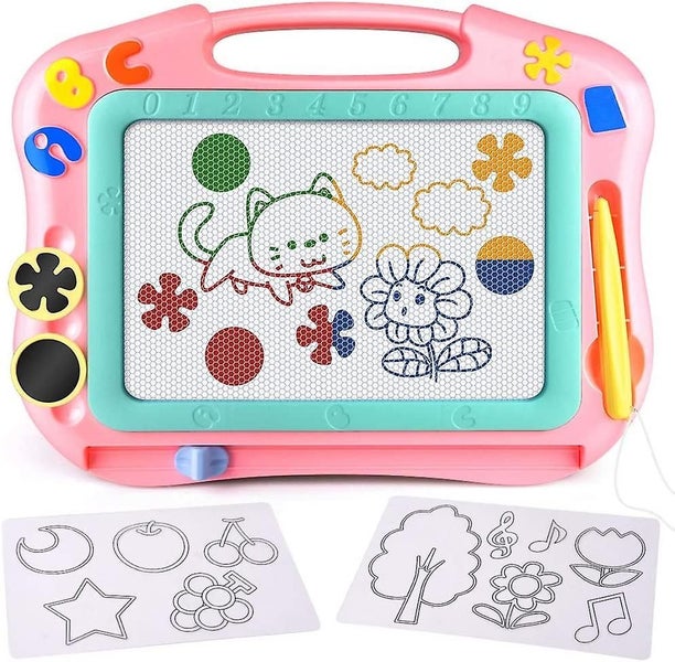 Toy Gifts Toddler Magnetic Drawing Board Children Erasable, Pink Carousel 1