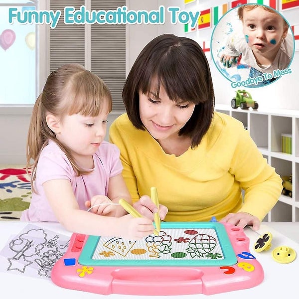 Toy Gifts Toddler Magnetic Drawing Board Children Erasable, Pink Carousel 2