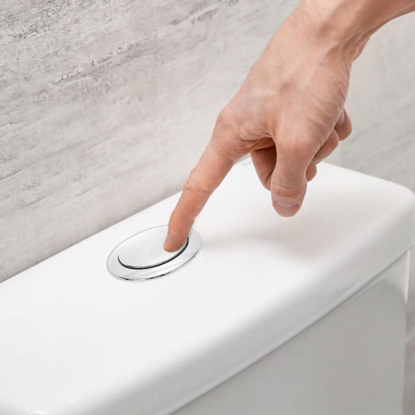1pc Toilet Tank Dual Push Button Round Toilet Water Tank Cover Push Button Carousel 2