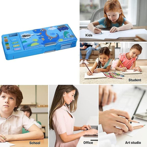Student Multi-function Stationery Pencil Case With Pencil Sharpener Carousel 5