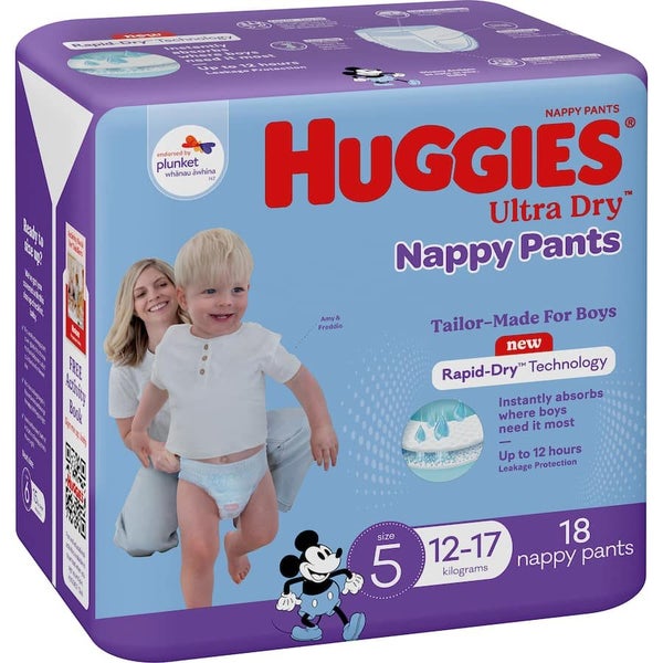Huggies Ultra Dry Nappy Pants Boys Size 5 (12-17kg) Carousel 1