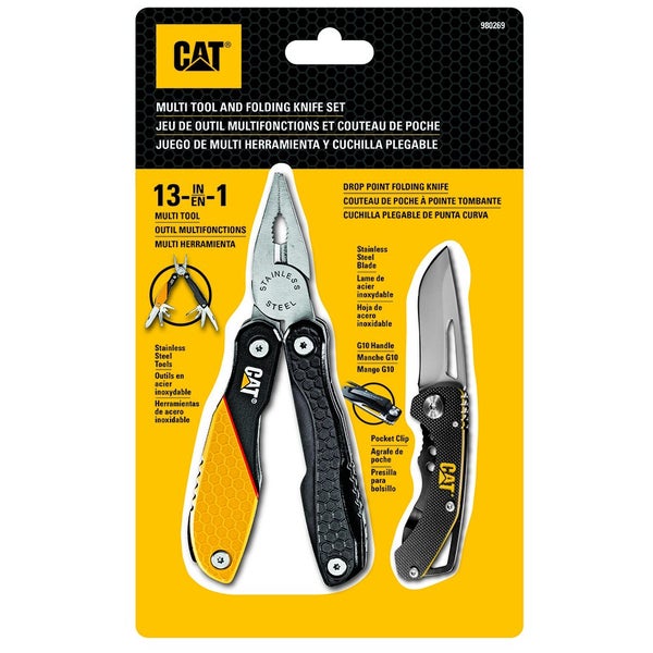 CAT 13-in-1 Multi Tool & Folding Skeleton Knife Set Carousel 1