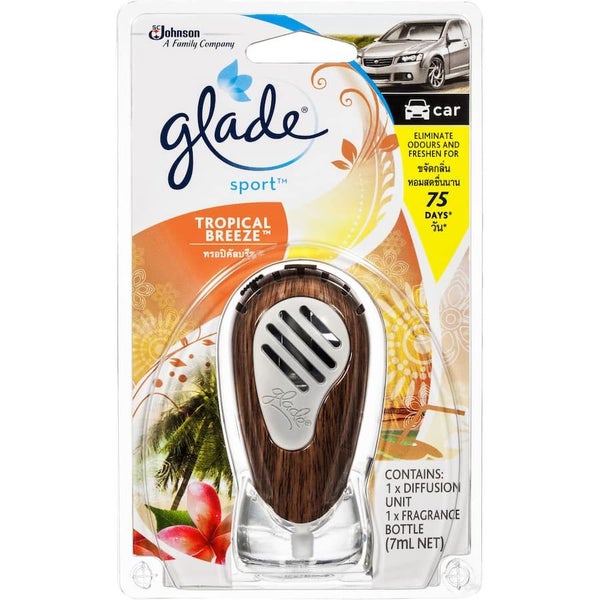 Glade Sport Car Freshener Tropical Primary 7mL Carousel 1