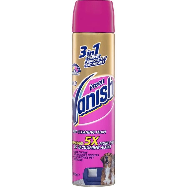 Vanish Preen Gold Carpet Cleaner 3 In 1 Deep Cleaning Foam Carousel 1