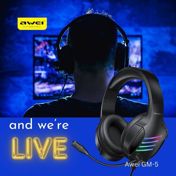 Gaming Headphones - LED Side Lights - Mic Wand - Over Ear Muffs - Great Gift!64594544984193114