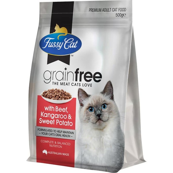 Fussy Cat Grain Free Dry Cat Food Beef & Kangaroo 500g Carousel 1
