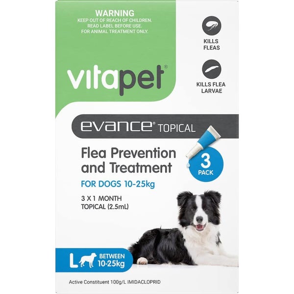 Vitapet Evance Pet Care Dog Flea Treatment 10-25g Carousel 1