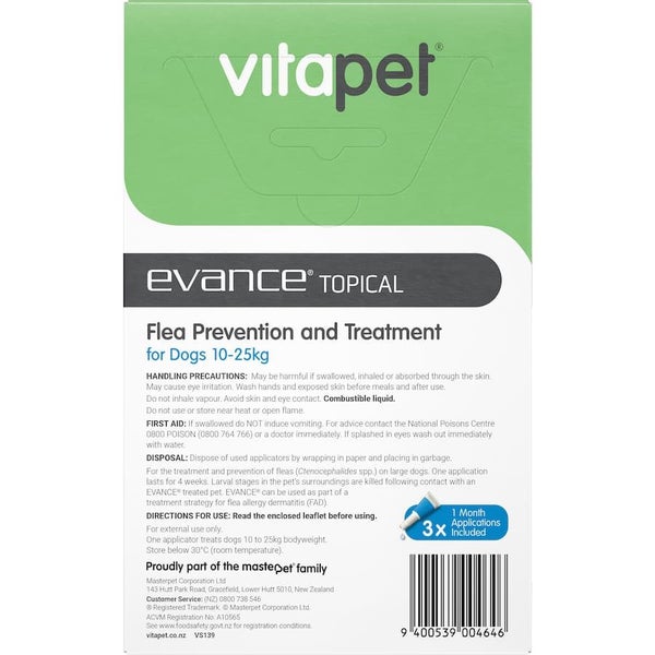 Vitapet Evance Pet Care Dog Flea Treatment 10-25g Carousel 2