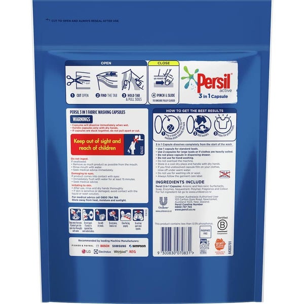 Persil Laundry Capsules 3 In 1 Active 50pack Carousel 2