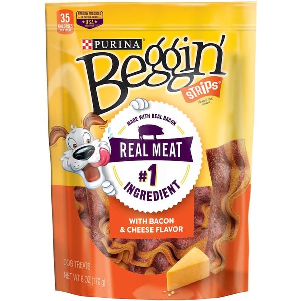 Purina Beggin Strips Dog Treats Bacon & Cheese Carousel 1