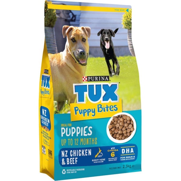 Tux Tasty Bites Puppy Dry Dog Food NZ Chicken & Beef Carousel 1