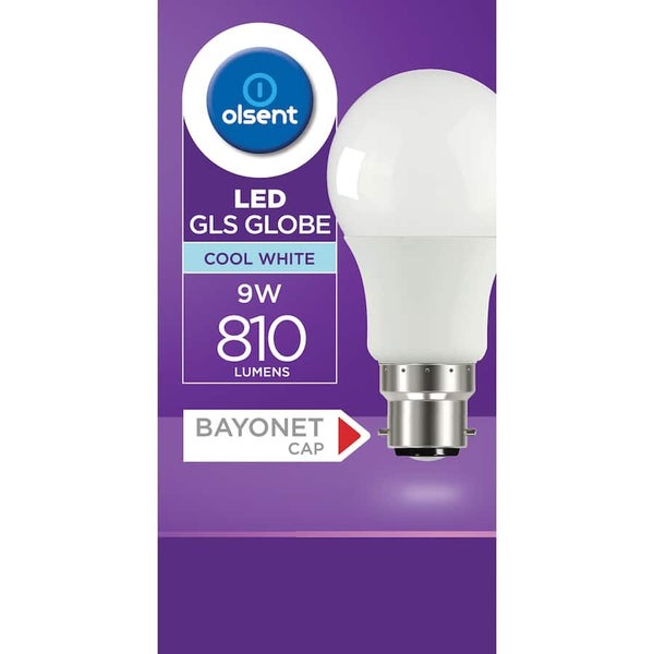 Olsent Bayonet Light Bulb Led 9w 810 Lumen Cool Carousel 2