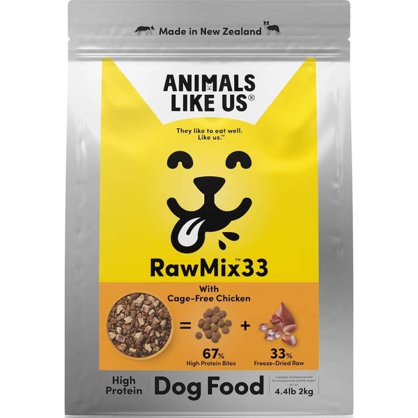 Animals Like Us Dry Dog Food Raw Mix 33 Cage Free Chicken Carousel 1